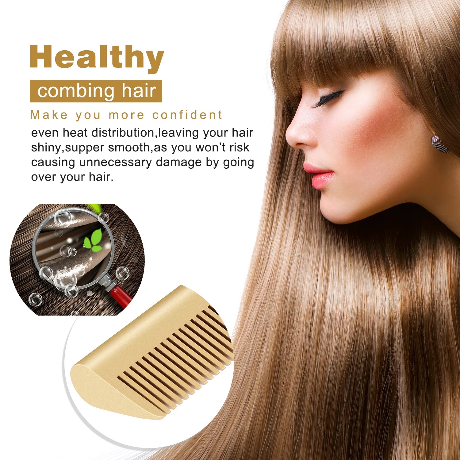 2-in-1 Electric Hair Straightener & Curler – Hot Comb Hair Styling Brush for Wet & Dry Hair