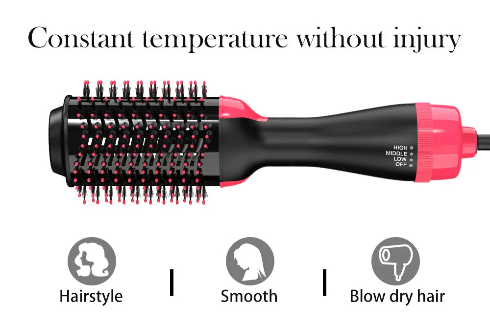 3-in-1 Hot Air Brush – One-Step Hair Dryer, Volumizer & Styler