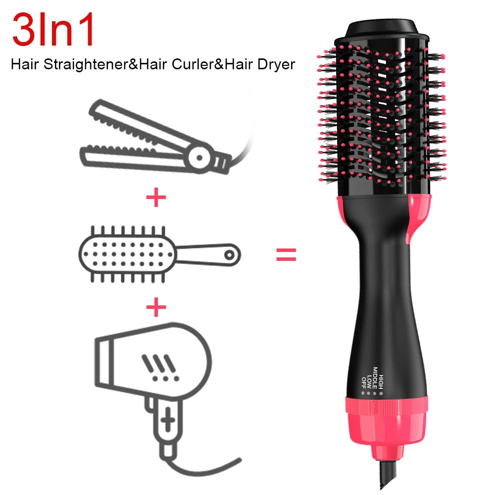 3-in-1 Hot Air Brush – One-Step Hair Dryer, Volumizer & Styler