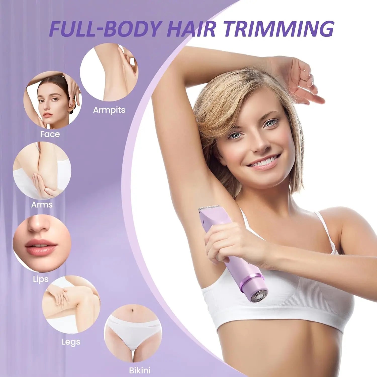 2-in-1 Electric Shaver – Waterproof Body Hair Trimmer