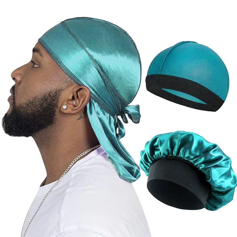 3PCS Silky Durag Wave Cap