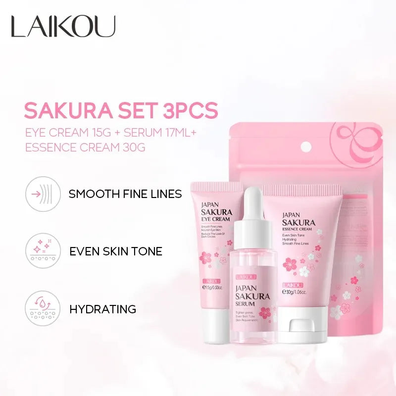 3-in-1 Travel Skincare Set – Serum, Eye Cream & Face Cream