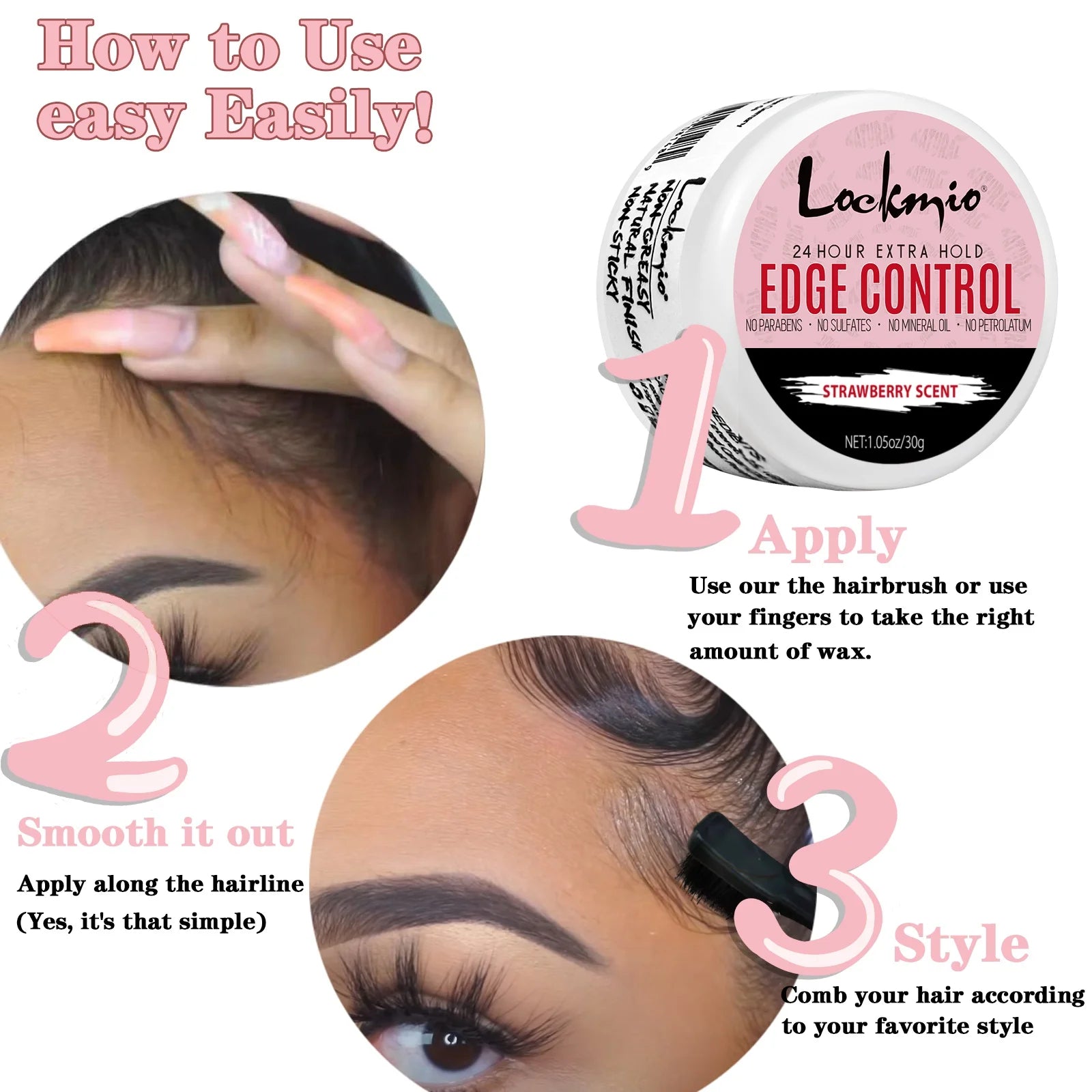 Edge Control Gel – 30g Long-Lasting Hold