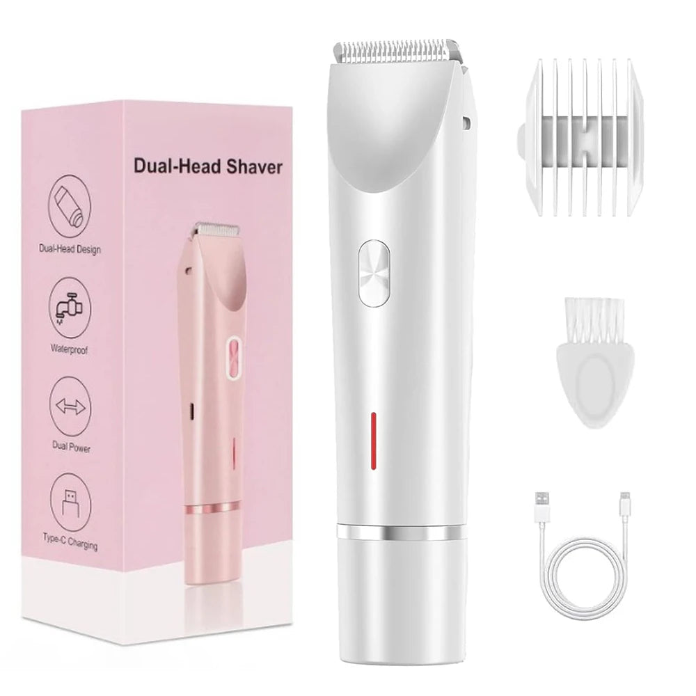 2-in-1 Electric Shaver – Waterproof Body Hair Trimmer