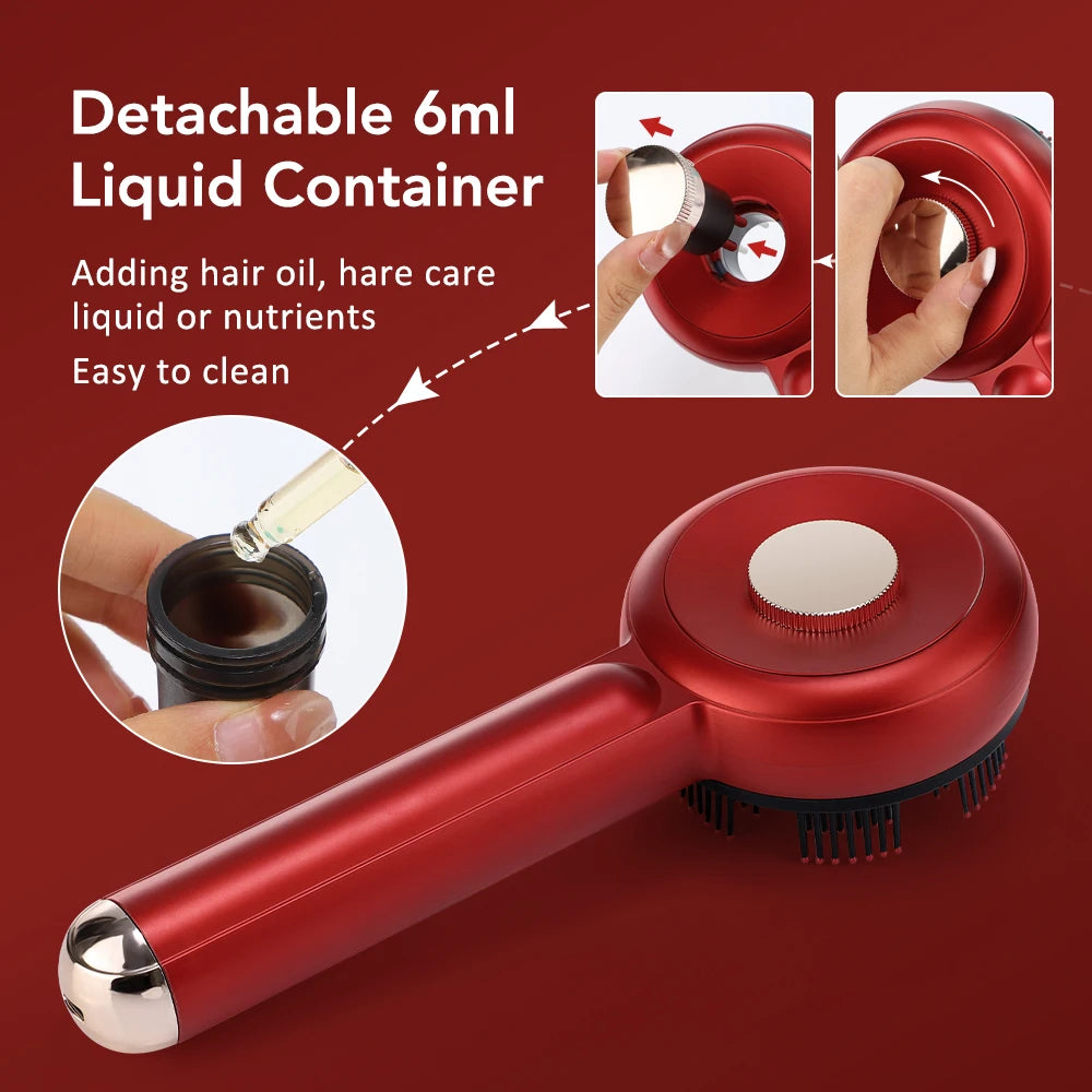 Electric Massage Comb with Built-in Red Light Therapy