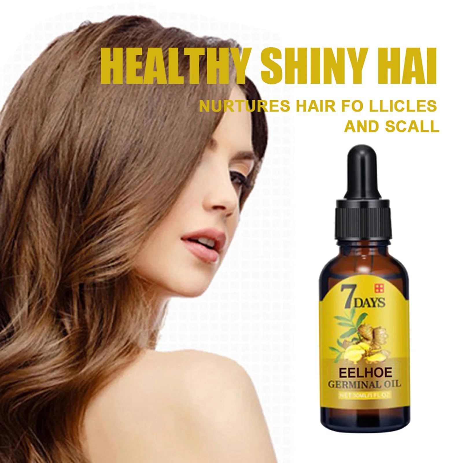 Ginger Hair Growth Serum – Essential Oil Scalp Treatment for Fuller-Looking Hair