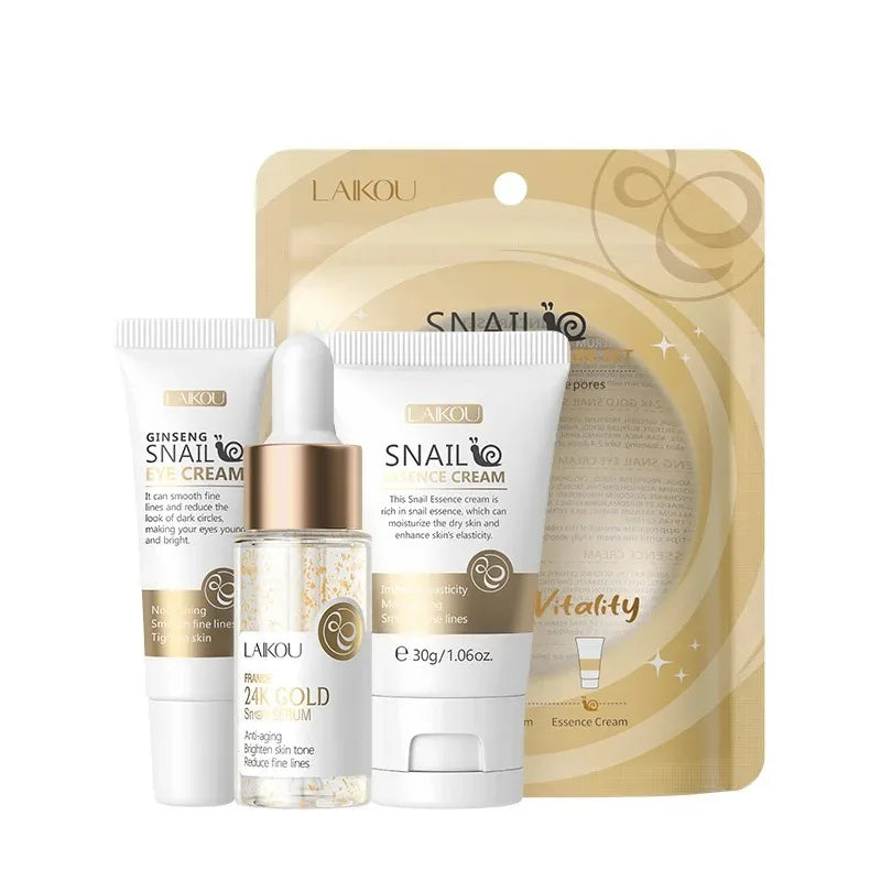 3-in-1 Travel Skincare Set – Serum, Eye Cream & Face Cream