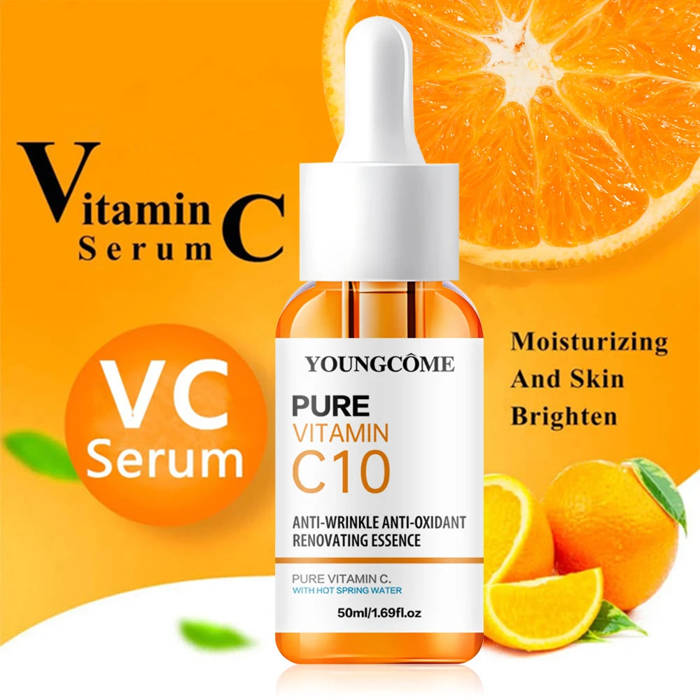 Vitamin C Facial Essence Serum – Hyaluronic Acid for Brightening, Anti-Aging & Moisturizing