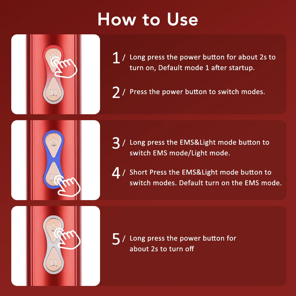 Electric Massage Comb with Built-in Red Light Therapy