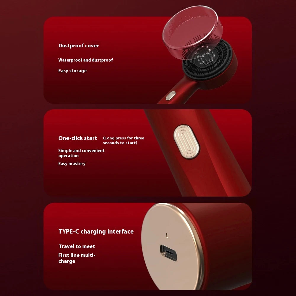 Electric Massage Comb with Built-in Red Light Therapy