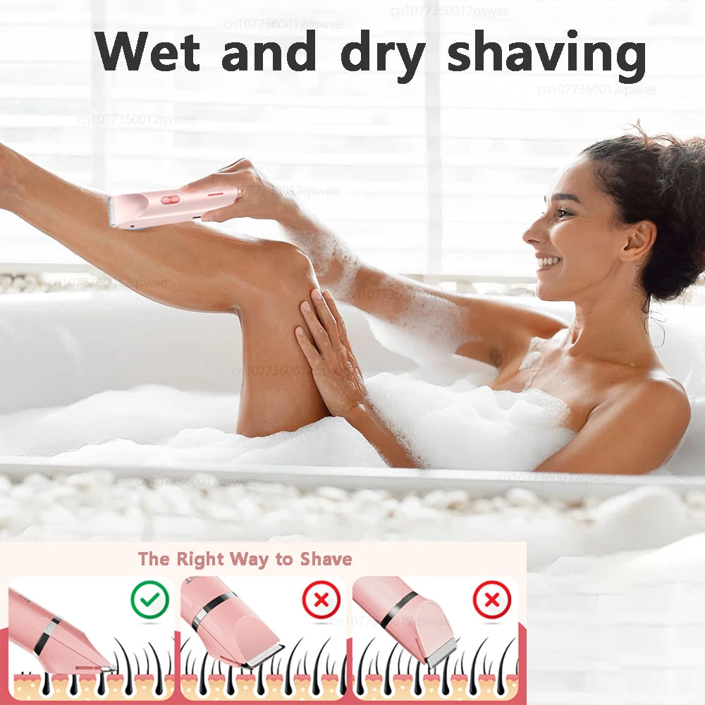 2-in-1 Electric Shaver – Waterproof Body Hair Trimmer