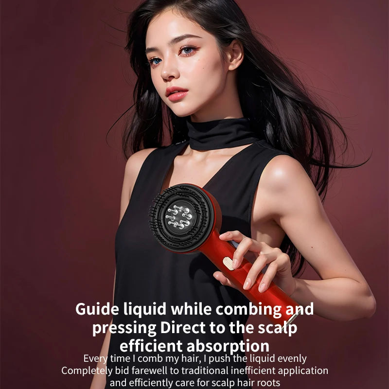 Electric Massage Comb with Built-in Red Light Therapy