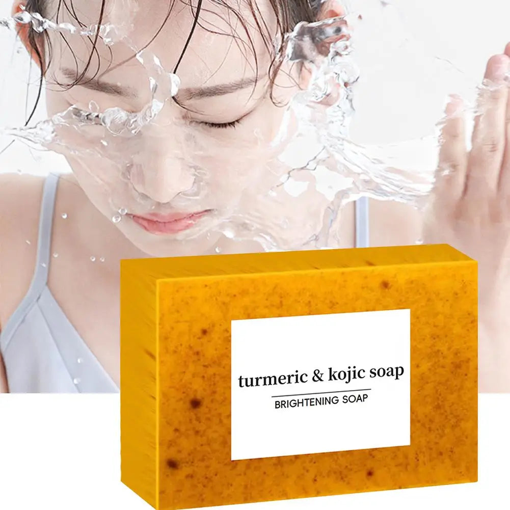 Turmeric & Lemon Kojic Acid Handmade Soap – Facial & Body Care, 1/3/5pcs