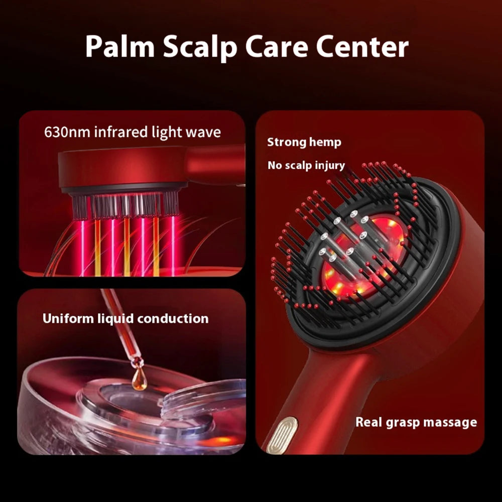 Electric Massage Comb with Built-in Red Light Therapy