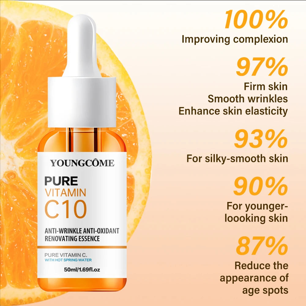 Vitamin C Facial Essence Serum – Hyaluronic Acid for Brightening, Anti-Aging & Moisturizing