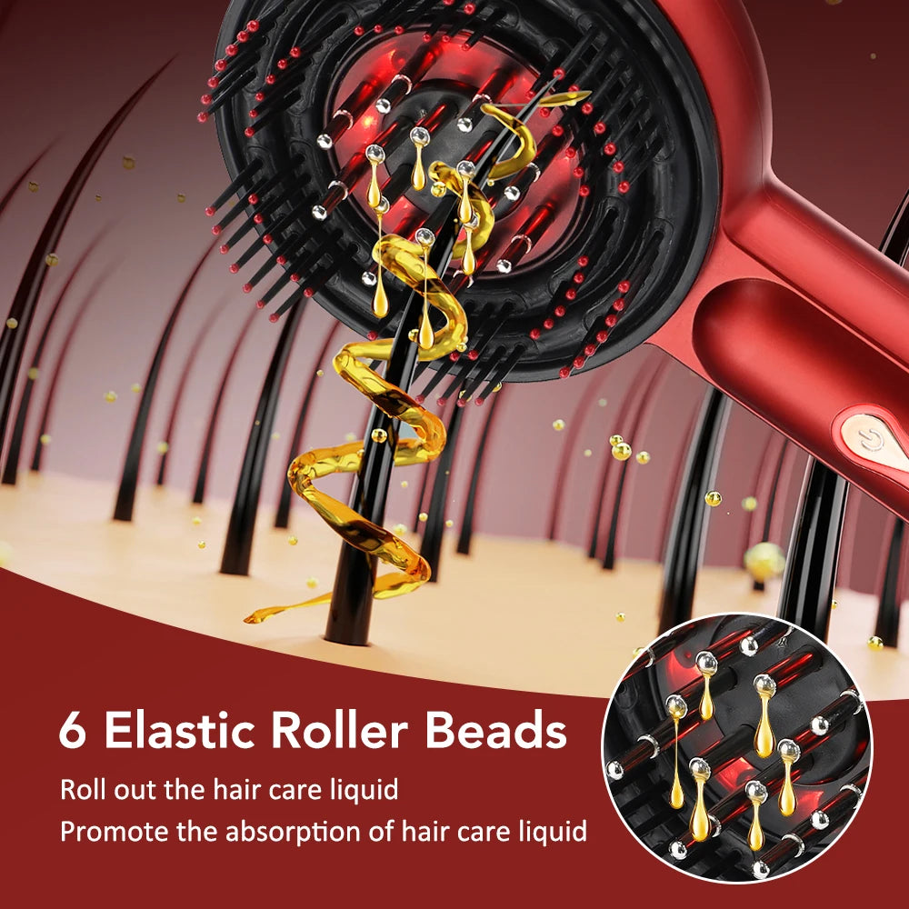 Electric Massage Comb with Built-in Red Light Therapy