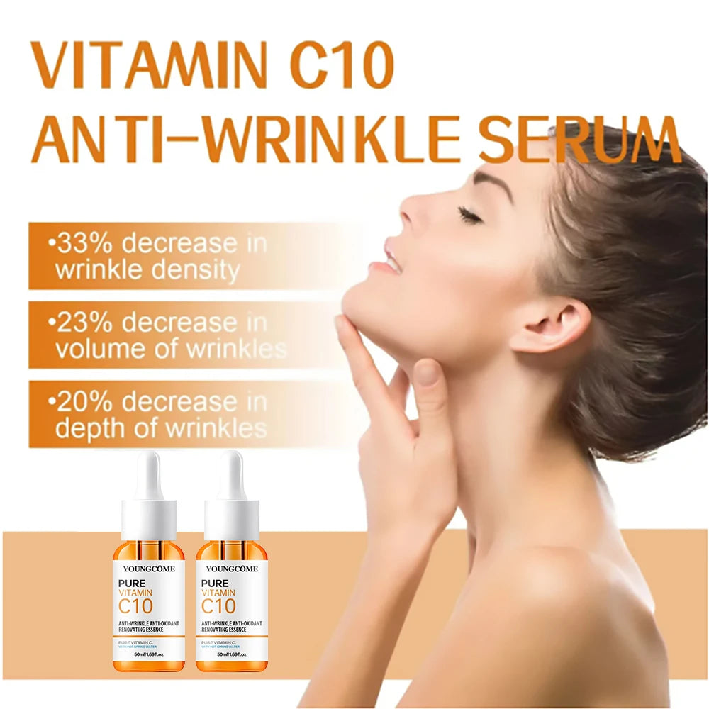Vitamin C Facial Essence Serum – Hyaluronic Acid for Brightening, Anti-Aging & Moisturizing