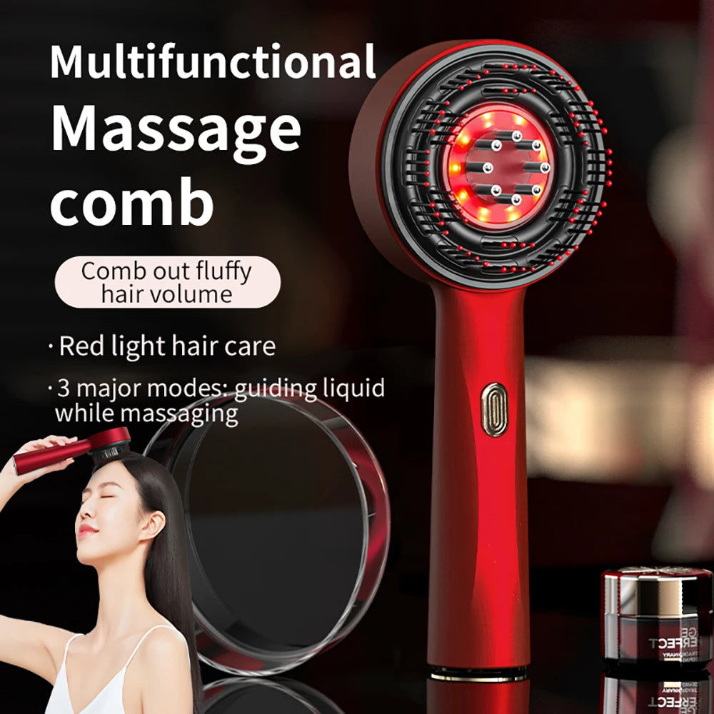 Electric Massage Comb with Built-in Red Light Therapy