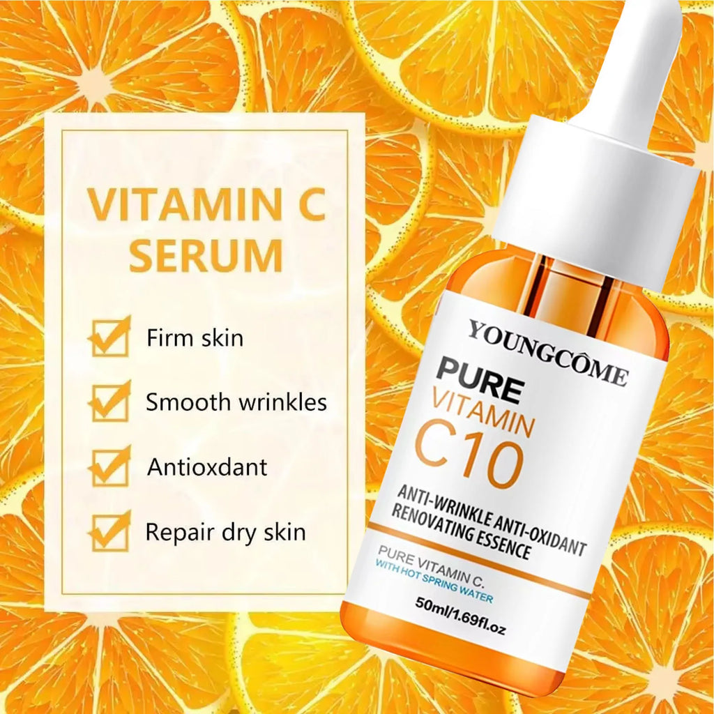 Vitamin C Facial Essence Serum – Hyaluronic Acid for Brightening, Anti-Aging & Moisturizing