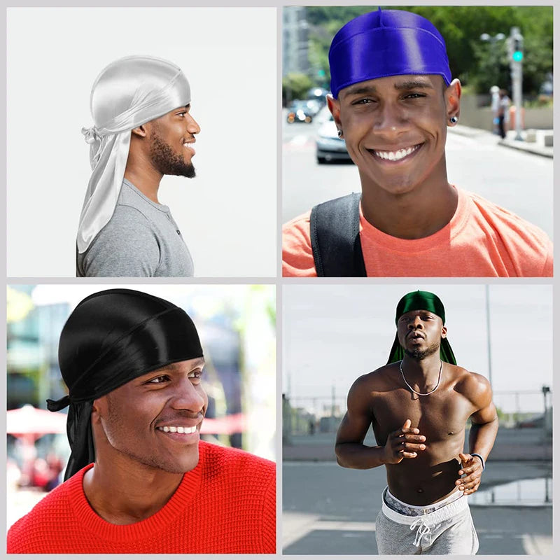 3PCS Silky Durag Wave Cap
