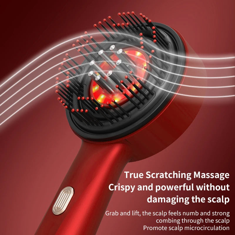 Electric Massage Comb with Built-in Red Light Therapy
