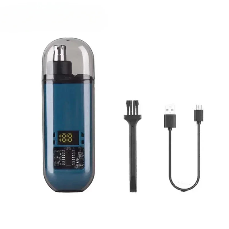 Nose & Ear Hair Trimmer for Men – USB-C Rechargeable Portable Grooming Kit
