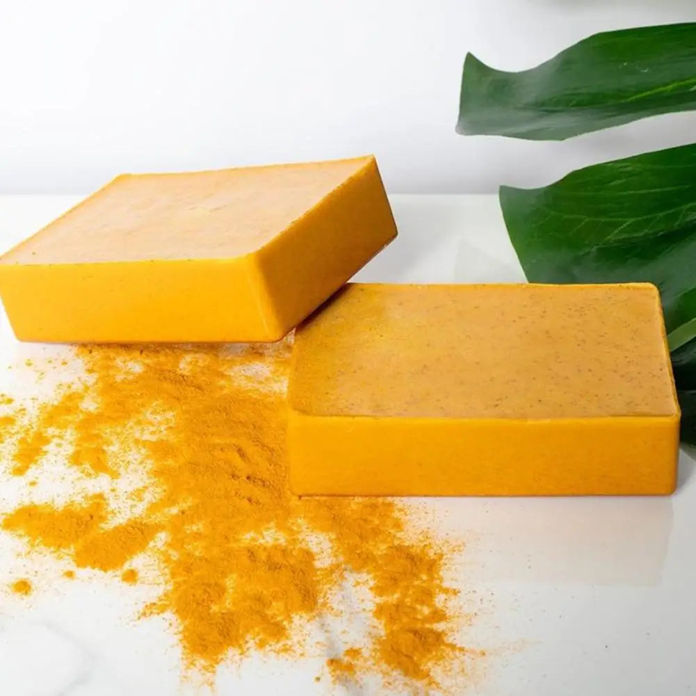 Turmeric & Lemon Kojic Acid Handmade Soap – Facial & Body Care, 1/3/5pcs