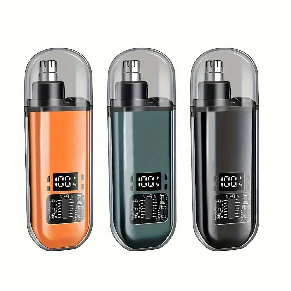 Nose & Ear Hair Trimmer for Men – USB-C Rechargeable Portable Grooming Kit