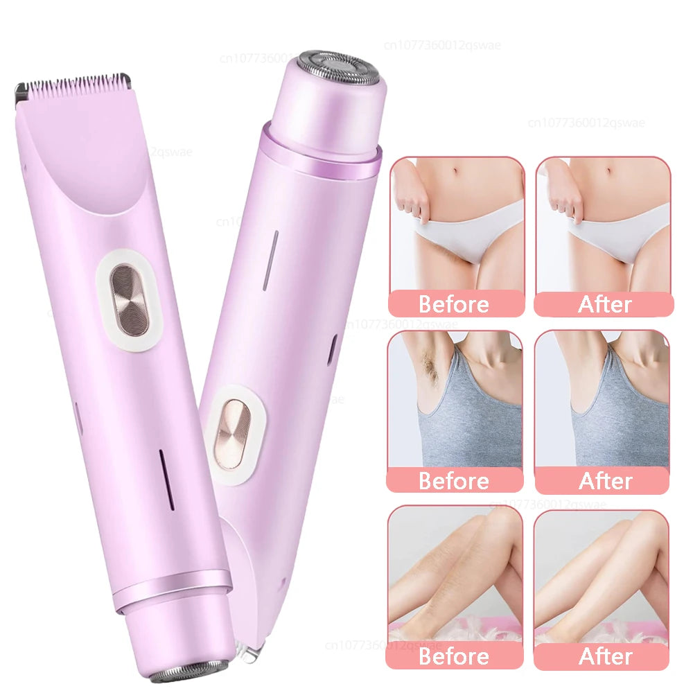 2-in-1 Electric Shaver – Waterproof Body Hair Trimmer
