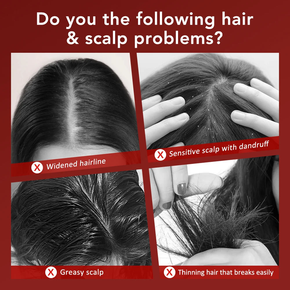 Electric Massage Comb with Built-in Red Light Therapy