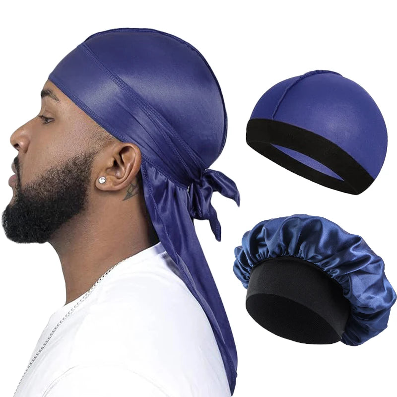3PCS Silky Durag Wave Cap