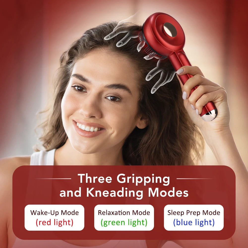 Electric Massage Comb with Built-in Red Light Therapy